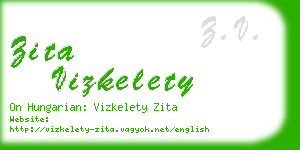 zita vizkelety business card